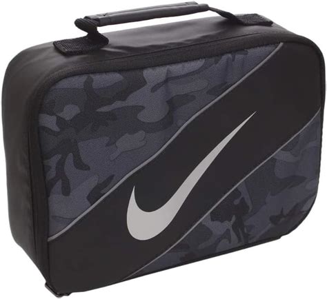 nike grey camo lunch bag - 9a2663-g33, grey/black